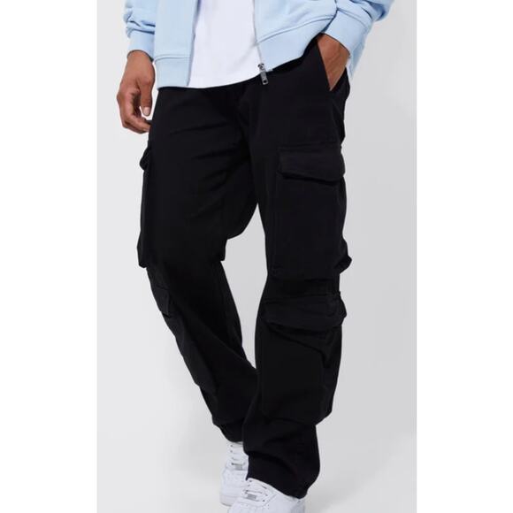 New BoohooMan Cargo Trouser Pants Big and Tall Size 44 - Picture 1 of 3
